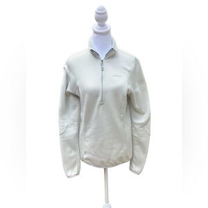 Patagonia Women’s polartec white pullover 1/2 zip fleece jacket size medium